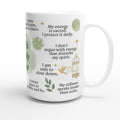 Peace Is My Daily Practice 15oz affirmation mug by I Inspire Life