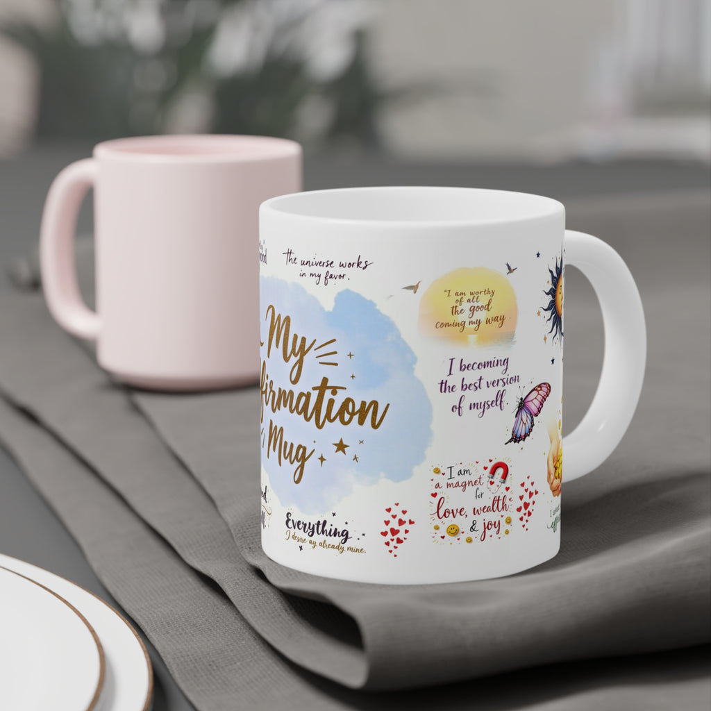 My Affirmation Mug 11oz 15oz 20oz | Mindfulness Coffee Cup for Positive Energy & Motivation | Spiritual Gift for Healing and Self-Love