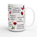 Love & Self-Worth 15oz affirmation mug by I Inspire Life