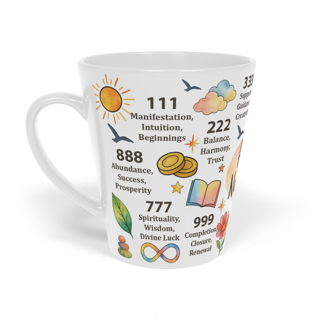 Angel Numbers Manifestation Mug-12oz | Law of Attraction Energy Mug for Spiritual Guidance & Abundance