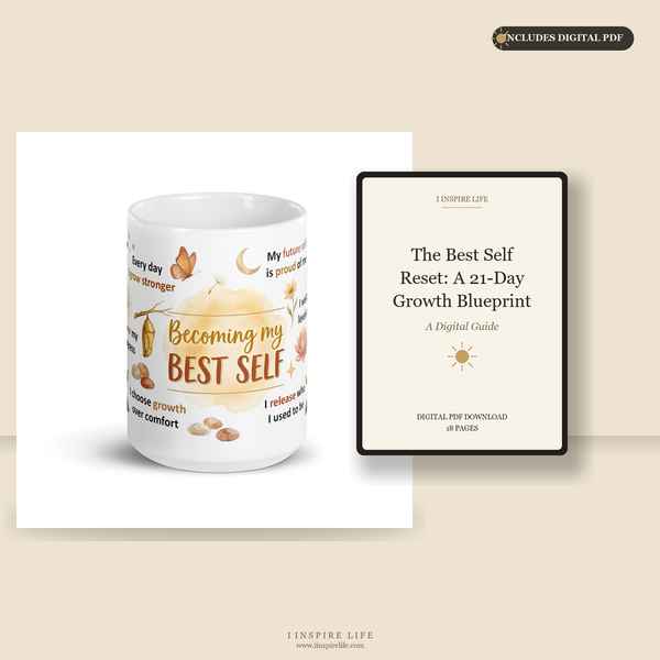 Becoming My Best Self | Mug + Digital PDF Bundle