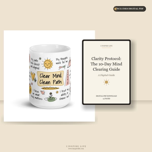 Clear Mind Clear Path | Mug + Digital PDF Bundle